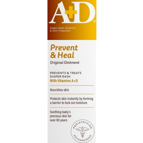 A+D Original Diaper Rash Ointment Prevents & Treats Diaper Rash, Moisturizing Skin Protectant with Vitamins A & D, Healing Skin Ointment for Dry and Cracked Skin 4oz