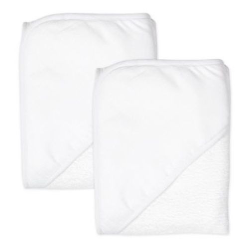 2-pack Organic Cotton Hooded Towels Bright White