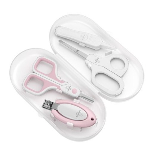 Little Martin's Nail Care Kit (1 Clipper, 2 Scissors, 1 Tweezer), Color: Pink