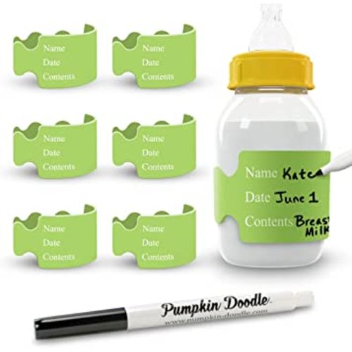 Pumpkin Doodle The Original Write and Reuse Baby Bottle Labels for Daycare