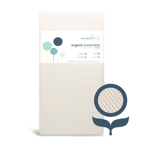 Breathable 2-Stage Organic Crib Mattress Lightweight Wavesupport™