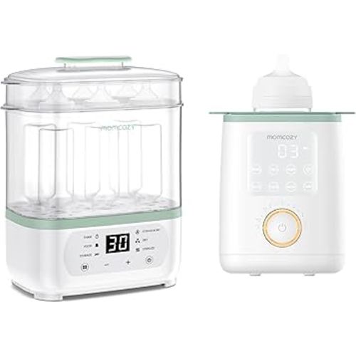 Momcozy Bottle Sterilizer and Dryer & Momcozy Retain Nutrients Bottle Warmer