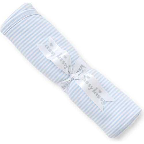 Simple Stripe Blanket, Blue - Kissy Kissy | Maisonette