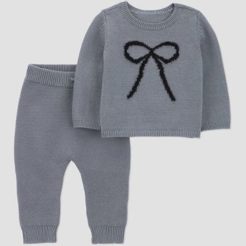Carter's Just One You® Baby Girls' 2pc Bow Sweater Set - Gray