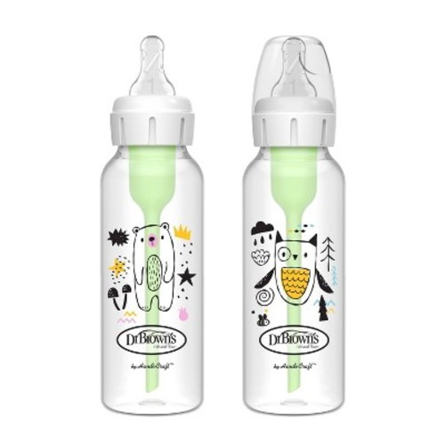 Dr. Brown's Anti-Colic Options+ Narrow-Neck Baby Bottle - Bear & Owl - 2pk