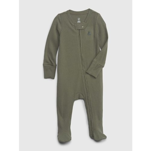 Baby First Favorites TinyRib Footed One-Piece in green, size: 0-3 M