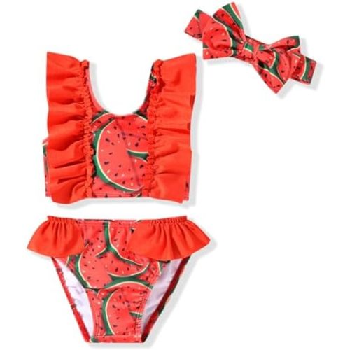 Aalizzwell Infant Baby Girl Bikini Swimsuit with Headband