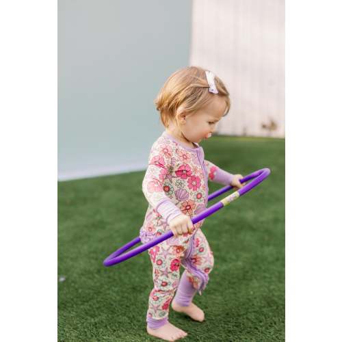 Tropical Beach Bamboo Ruffle Romper I Poppy Kids Co