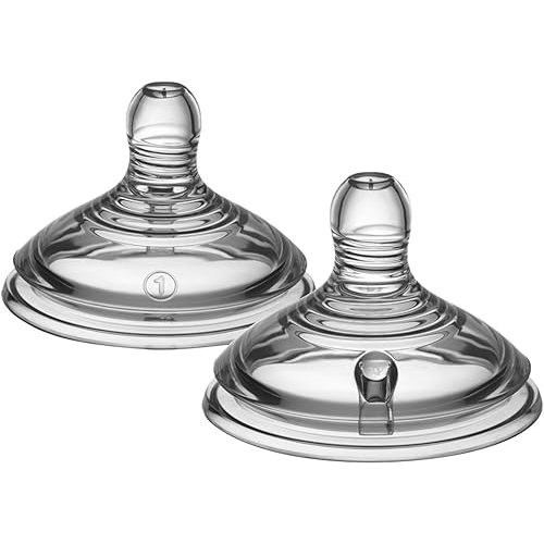 Tommee Tippee Closer to Nature Bottle Nipples, Slow Flow - 2 count