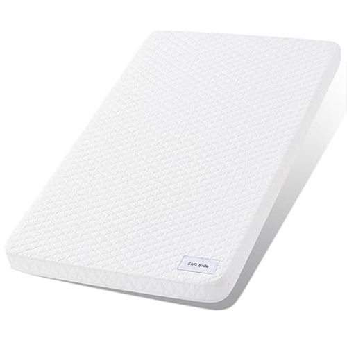 Pro Goleem Baby Bassinet Mattress Pad 33"x19" Rectangle, Waterproof Soft Cover Gel Memory Foam, Dual Side Cradle Mattress