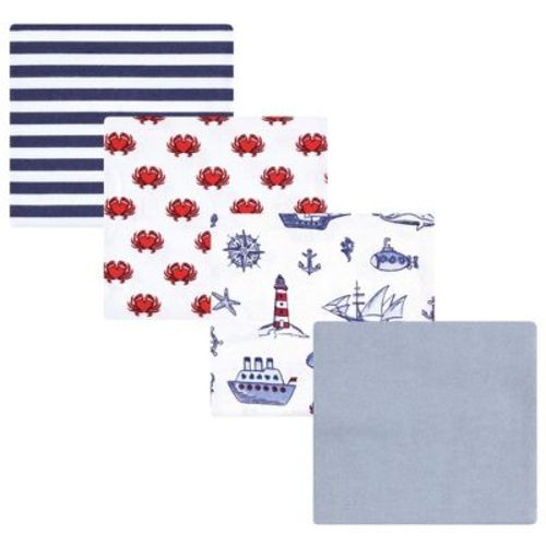 Luvable Friends Hudson Baby Flannel Receiving Blankets 4pk, Coastal Lighthouse