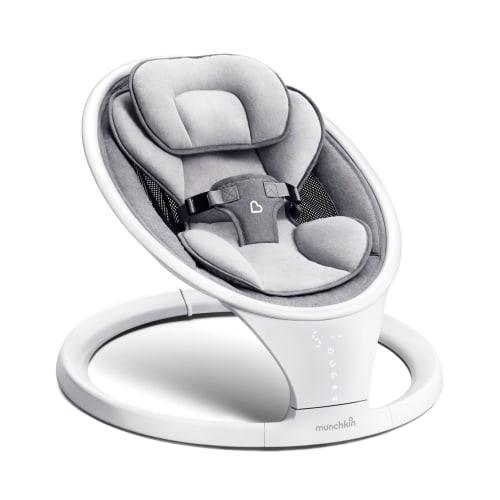 Munchkin® Compact Baby Swing | Bluetooth & Remote Control Enabled | New Born Cradle | Unisex-White