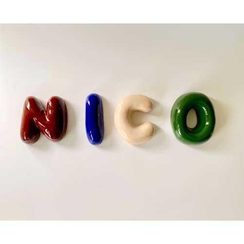 Ceramic Bubble Letter- Personalized ceramic LOVE -ceramic bubble Letters