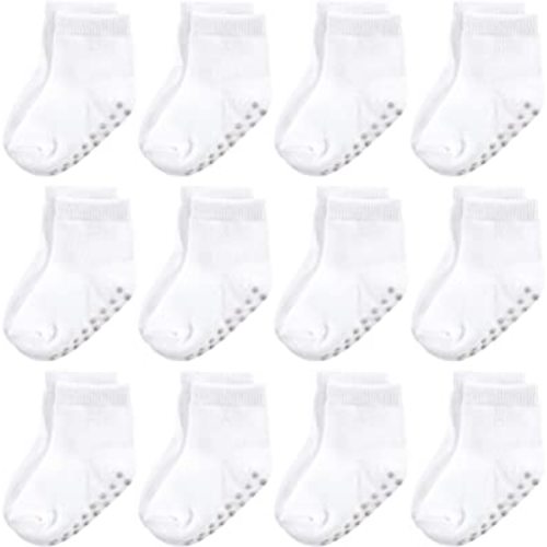 Touched by Nature Baby Organic Cotton Socks with Non-Skid Gripper for Fall Resistance