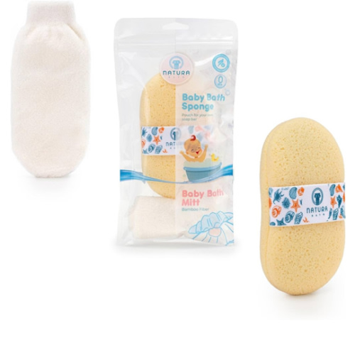 Hypoallergenic Natural Baby Sponge & Wash Cloth Set for Bath — Ultra-Soft, Gentle, Safe for Newborns, Infants & Sensitive Skin