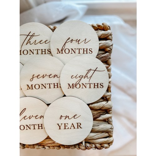 Monthly Milestone Discs for Baby Photos, Milestone Discs, Baby Milestone Discs, Monthly Milestone Discs, Nursery Decor, Birth Announcement,