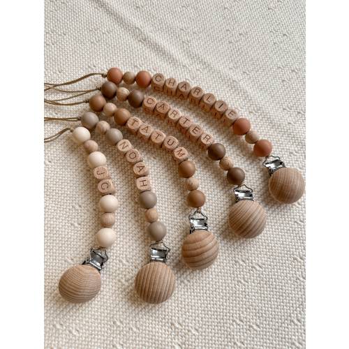 Pacifier Clip Personalized|Custom Paci Holder|Binky Clip|Baby Boy Gift|Neutral Baby|Baby Shower Gift|Coming Home Gift|Newborn Wooden Clip