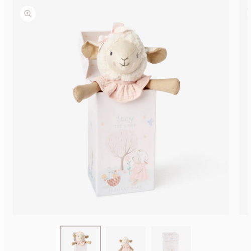 10" Lucy the Lamb Linen Toy Boxed – Elegant Baby