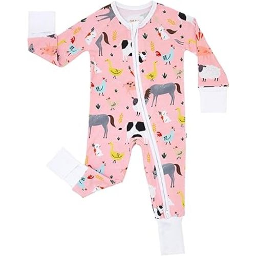 Little Sleepies Pajamas for Baby Boys & Girls, Viscose from Bamboo Baby Pajamas, Snug Baby Sleeper, Toddler PJs, 2-Way Zipper