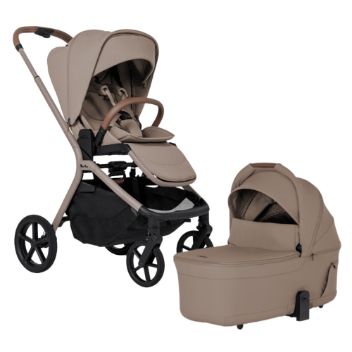 Silver Cross Breez Modular Stroller + Bassinet Bundle - Champagne