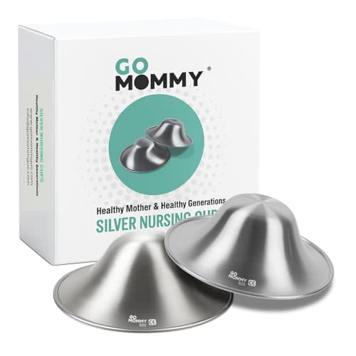 The Original Silver Nursing Cups, Nipple Shields for Breastfeeding, Nipple Protector, Covers, No Need for Cream, Newborn Essentials Must Haves