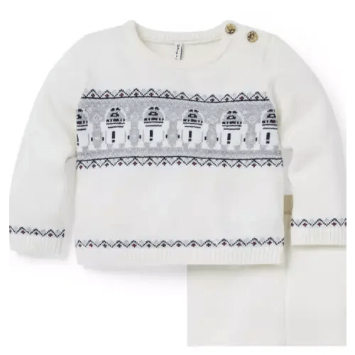 Baby Jet Ivory Fair Isle STAR WARS Baby R2-D2 Fair Isle Matching Sweater Set by Janie and Jack