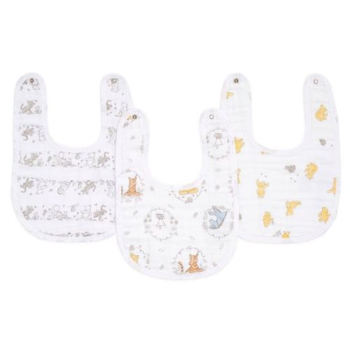 aden and anais Essentials 3pk Muslin Snap Bib Disney