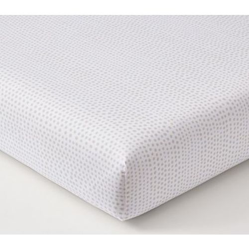 Organic Falling Dot Crib Fitted Sheet , Crib Fitted , Oat
