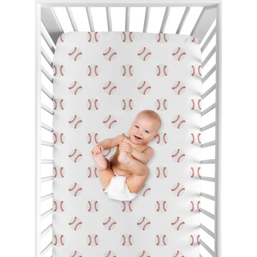 Sweet Jojo Designs Baseball Patch Fitted Crib Sheet & Reviews | Wayfair