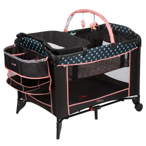 Disney Baby Sweet Wonder Playpen with Bassinet & Play Yard, Minnie Varsity, Infant