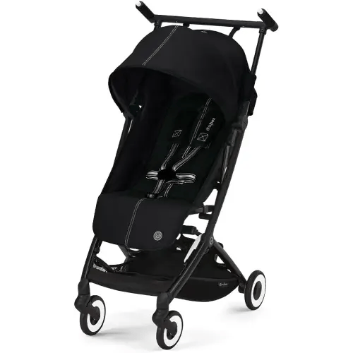 CYBEX Libelle 2 Ultra Compact and Lightweight Baby Pockit Travel Stroller with UPF 50+ Sun Canopy for Babies and Toddlers - Carry-On Luggage Compliant - Compatible with CYBEX Car Seats,Moon Black