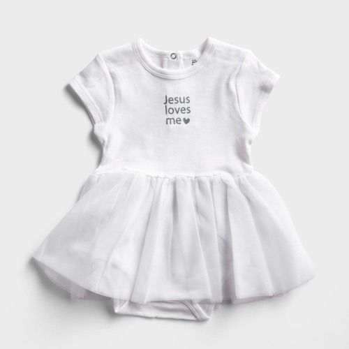 Faithworks - Jesus Loves Me Snap shirt Dress for Infants