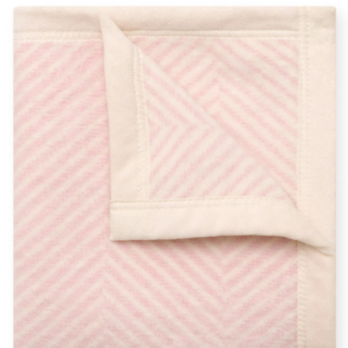 Harborview Herringbone Ballet Pink Mini Blanket