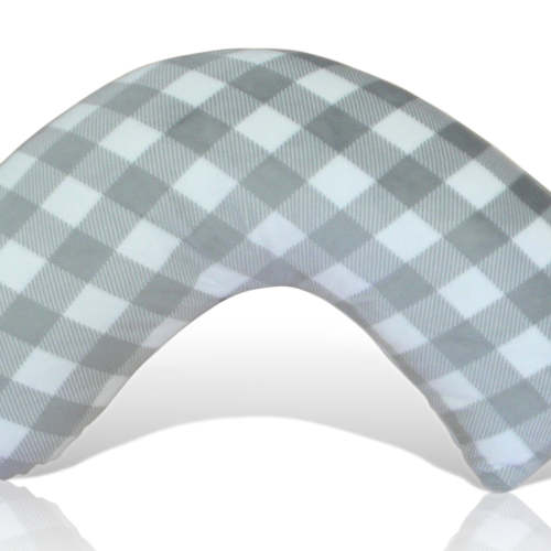 Nursing Pillow Cover - Grey Buffalo Check | Machine Washable - Luna Lullaby