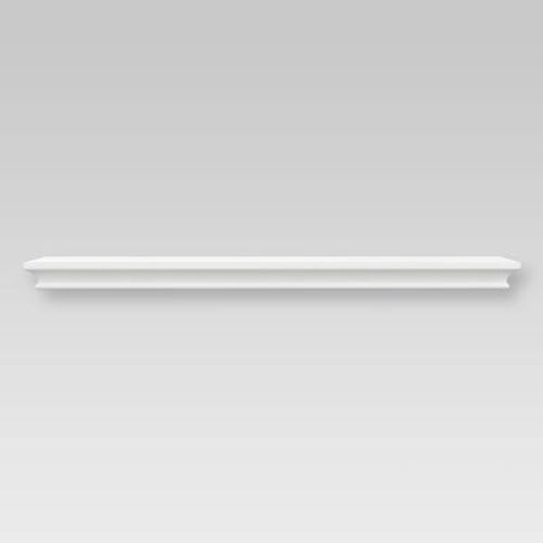 36" X 7.75" Traditional Wall Shelf White - Threshold™: Mdf Painted Floating Shelf, Includes Mounting Hardware