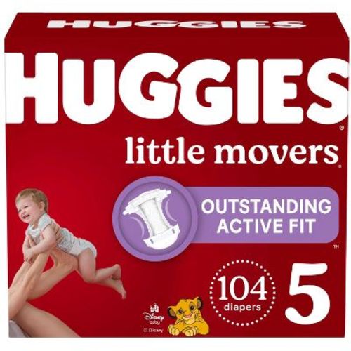 Huggies Little Movers Active Fit Diapers - Size 5 - 104ct