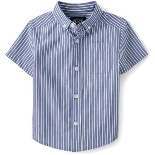 The Children's Place Baby Boy's and Toddler Poplin Short Sleeve Button Down Shirt
