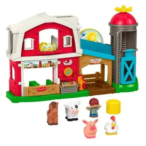 Fisher-Price Little People Farm Toy, Toddler Playset With Smart Stages Learning Content