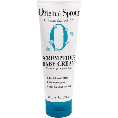 Original Sprout Scrumptious Baby Cream, Baby Lotion & Butt Cream with Zinc, Diaper Rash Cream for Baby’s Sensitive Skin, 8 oz. Bottle