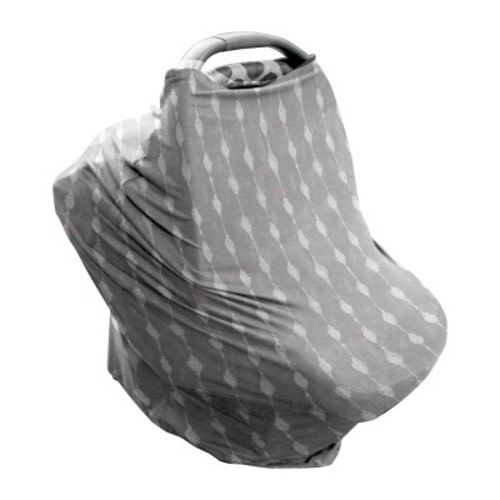 Bebe au Lait Pure & Simple 5-in-1 Cover with 2 Nursing Pads - Gray Shibori