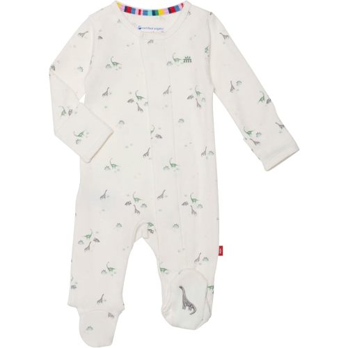 Magnetic Me 100% Organic Cotton Magnetic Baby Footie Pajamas | Super Soft Cotton Fabric | Available in PRE - 24M