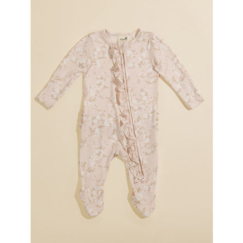 Sweet Magnolia Pink Ruffle Footie | Tullabee