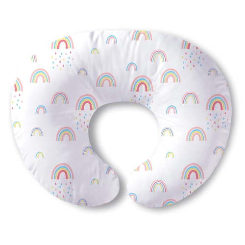 Grape Nursing Pillow, Breathable Nursing Pillows for Breastfeeding, Tummy Time, Sitting Support - Rainbow World