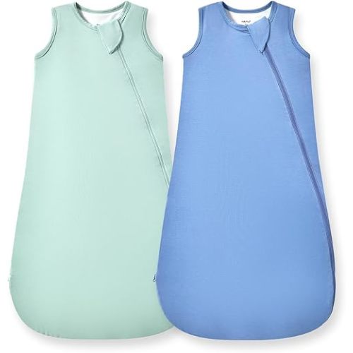HAPIU Unisex Rayon Made from Bamboo Baby Sleep Sack TOG 0.5, 2-Way Zipper YKK, Wearable Blanket Toddler