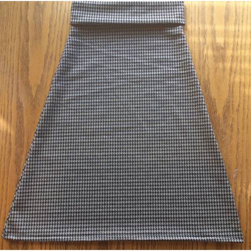 Black and Gray Houndstooth -Girls and Toddlers Maxi Skirt-Church Skirt-School Skirt-Modest Skirt