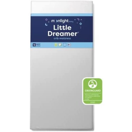 Moonlight Slumber Dual Sided Baby Crib Mattress. Firm Sided for Infants Reverse to Soft Side for Toddlers. Easy to Clean Waterproof and Odor Resistant (Little Dreamer)