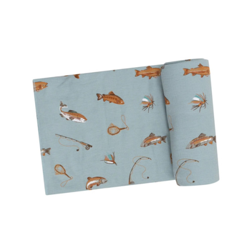 TROUT FISHING SWADDLE BLANKET