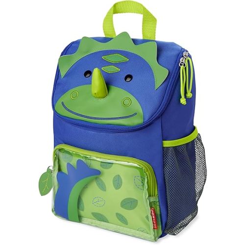 Skip Hop Big Kid Backpack, Zoo Kindergarten Ages 3-4, Dinosaur