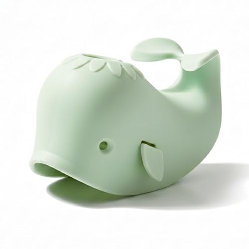 Bath Spout Cover for Bathtub - Protects Baby from Bumping Head During Bathing Time Baby Faucet Cover Universal Faucet Protective Cover Whale Design (Sage Green)