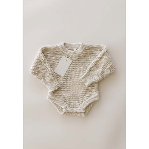 Chunky Knit Onesie ‘Oatmeal’